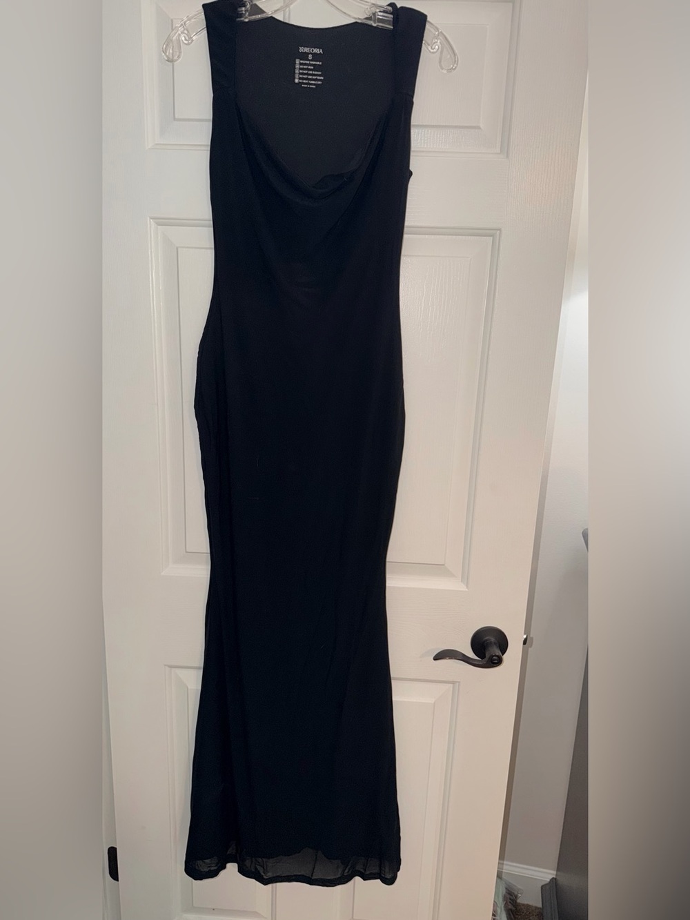 Women S Black Cowl Neck Maxi Dress
